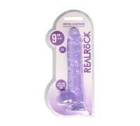 REALROCK - Lifelike Transparent Dildo - Purple (22cm)