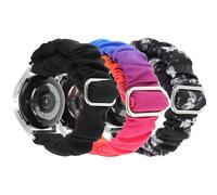 REALSIGN 3Pcs 20MM Adjustable Scrunchies Watch Bands Compatible with Samsung Galaxy Watch 6 5 4 40/44mm,Watch 6/4 Classic 43/47/42/46mm,Watch 5 Pro,Stretchy Quick Release Bands for Women