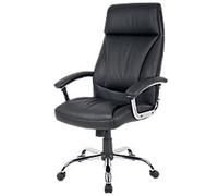 Realspace Executive Chair Permanent Contact Bonded leather Fixed Armrest Height-adjustable Seat Black 110 kg Prague