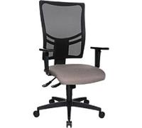 Realspace Sydney Office Chair Synchro Tilt Mesh, Fabric Height-Adjustable Armrest Brown 110 kg