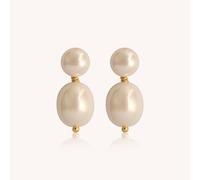 Realta Robyn Pearl Drop Earrings in Gold Realta Gold One Size