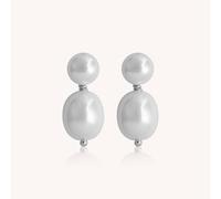 Realta Robyn Pearl Drop Earrings in Silver Realta Silver One Size