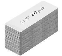 Realth Magnetic Dry Erase Labels | 60 Pcs 2.5CM x 7.6CM White | Reusable Erasable Write | for Classroom Home Office Whiteboard Refrigerator Crafts Name Tags (RML1360W)