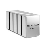 Realth Magnets Magnets Rectangular Neodymium Magnet 30mm*20mm*10mm 5 Pack for Fridge Shower Door Warehouse Work or Office Science Project Craft(MC728)