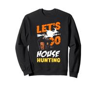 Realtor Beautiful Witch Halloween Lets Go House Hunting Sweatshirt