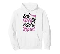 Realtor Eat Sleep Sold Repeat Pullover Hoodie