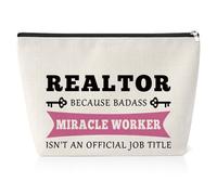 Realtor Gifts for Women 25X17CM Makeup Bag Gifts for Real Estate Agent Thank You Gift for Realtor Closing Gift Appreciation Gift Christmas Birthday Gift for Realtor Toiletry Bag