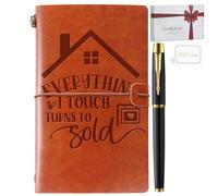 Realtor Gifts for Women, Everything I Touch Turns to Sold Leather Journal Notebook, Closing Gifts for Realtors, Thank You Gift for Realtor Real Estate Agent, Salesman, Boss, Coworkers, Employees