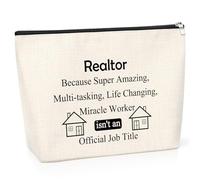 Realtor Gifts for Women Makeup Bag Thank You Gifts Real Estate Agent Gifts Real Estate Agent Salesperson Gift Tour Guide Cosmetic Bag Birthday Christmas Retirement Presents Makeup Travel Pouch