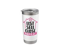 Realtor List Sell Close Repeat Stainless Steel Insulated Tumbler