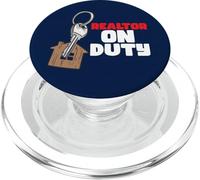 Realtor On Duty Funny Quote Real Estate Broker House Selling PopSockets PopGrip for MagSafe