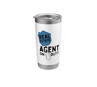 Realtor Quote Design for Real Estate Agent - Agent On Duty Stainless Steel Insulated Tumbler