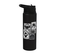 Realtor Vintage Collage Real Estate Stainless Steel Insulated Water Bottle