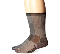 Realtree AP Men's Merino Wool Boot Socks (2-Pair), Brown/Black, Large