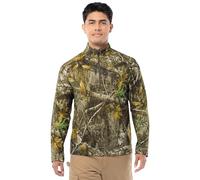 Realtree mens 1/4 Zip Performance Pullover With Mock Neck, Realtree Edge, 3XL