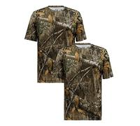 Realtree Men's 2 Pack Short Sleeve Performance Tees, Realtree Edge Camo, Large