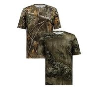 Realtree Men's 2 Pack Short Sleeve Performance Tees T-Shirt, Edge Excape, Large