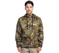 Realtree mens Bonded Fleece Henley Pullover Hoodie, Realtree Edge, M