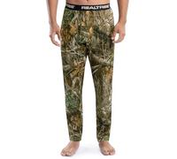 Realtree Men's Heavyweight Fleece Thermal Underwear Long Johns Bottom Base Layer Edge Camo, XL