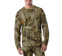 Realtree Men's Heavyweight Fleece Thermal Underwear Top Undershirt, Edge, Large