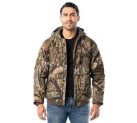 Realtree Men's Insulated Duck Quilted Lined Full Zip Hoodie Hooded Sweatshirt, APX, XXL