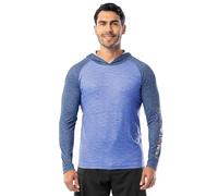 Realtree Men's Long Patriotic Performance Fishing Hoodie Hooded Sweatshirt, Cationic Woodcut Sleeve, 5XL