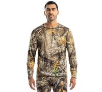 Realtree Men's Polyester Performance Baselayer Long Sleeve Thermal Underwear Top Base Layer Edge Camo, Large