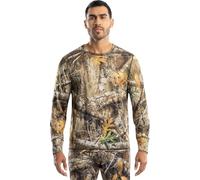 Realtree Mens Polyester Performance Baselayer Long Sleeve Thermal Underwear Top, Realtree Edge Camo, Large