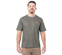 Realtree Men's Short Sleeve Graphic Performance Tee, Moisture Wicking Lightweight T-Shirt for Hunting and Outdoor Lifestyle, Grey/Hunting Dept, XL