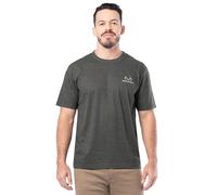 Realtree Men's Short Sleeve Graphic Performance Tee, Moisture Wicking Lightweight T-Shirt for Hunting and Outdoor Lifestyle, Heather Black/Half & Half, 3XL