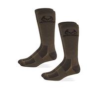 Realtree Men's Ultra-dri Brown Crew Socks, 2 Pack, Large