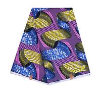 Realwax African Wax Prints Fabric New Ankara Bazin 6 Yards African Fabric for Party Dress 1FP6079