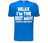 Realx I'm The Best Man Mens T Shirt Small Blue