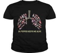 realx Lungs Dr Pepper Keeps me Alive Shirt, Unisex Hoodie, Sweatshirt for Mens Womens Ladies Kids Black 3XL