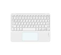 reamhome 10inches Touchpad Bluetooth Keyboard Compatible with, IPadOS, Android, and IOS English White