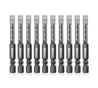 reamhome 10Pcs Diamond Drill Bits,6mm Dry Diamond Core Drill Bit Set for Ceramic,Tile,Glass,Marble,Brick,Stone