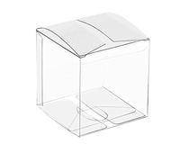 reamhome 50Pcs Clear Plastic Boxes for Gifts Pvc Packing Box Gift Packaging Transparent Candy Box Wedding Gift Boxes Favors