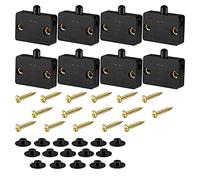 reamhome 8 Pieces Cabinet Lamp Switch Automatic Door Switch Contact Switch for Wardrobe Applicable to 12V 24V 110V(Black)