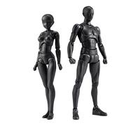 reamhome PVC Model with Box Drawing Figure Models for Artists(Female+Male,Black)