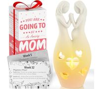 REAMORIE Congratulations on Pregnancy Gift for Pregnant Friend, Daughter - Mom to Be Gifts - New Mom Candle Statue with Pregnancy Prayer Cards & Bible Verse Affirmations