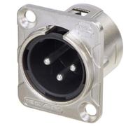 Rean - 3 Pole Xlr Panel Mount Plug, D Size, Nickel