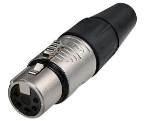 REAN - 5 Pole XLR Socket, Nickel