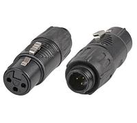 REAN - Mini XLR 3 Pin Plug to XLR Socket Adaptor