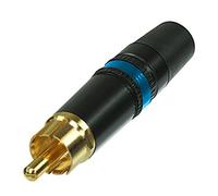 Rean NYS373-6 Phono RCA Connector. Male Jack Plug. Blue Marking