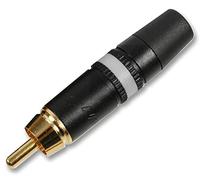 REAN NYS373 Phono Plug with Gold Plated Contacts and White Colour Coded Ring