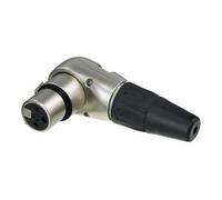 REAN RC3FR XLR SOCKET, 3P, R/A, NICKEL / SILVER