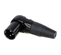 Rean RC3MR-B AV XLR Connector Plug Right Angle 3 Pins 1pc