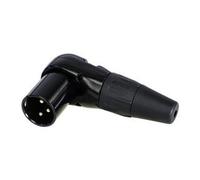 REAN RC3MR-B XLR PLUG, 3P, R/A, BLACK / GOLD