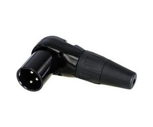 REAN RC3MR-B XLR PLUG, 3P, R/A, BLACK / GOLD
