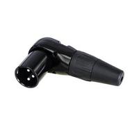 REAN RC3MR-BAG XLR PLUG, 3P, R/A, BLACK / SILVER